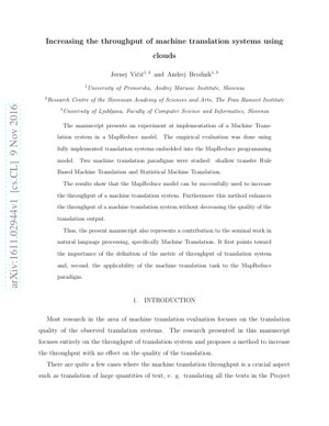 جلد سند PDF - افزایش توان عملیاتی ترجمه ماشینی با استفاده از MapReduce و رایانش ابری