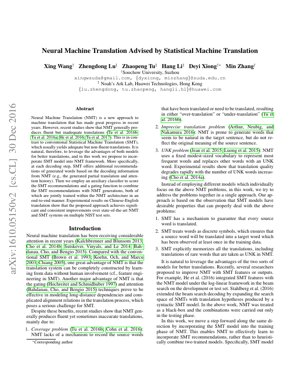 PDF Document Cover - Neural Machine Translation Advised by Statistical Machine Translation: A Hybrid Approach